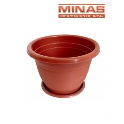 MACETA DE PLSTICO CON BASE 21X16 CM
