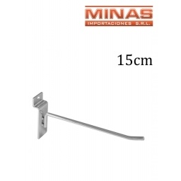 GANCHO PARA PANEL RANURADO 15 CM X 6 MM.