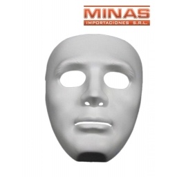 MASCARA  BLANCA DE PLASTICO.