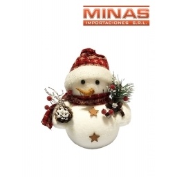 MUECO DE NIEVE PARA NAVIDAD 2 COLORES 27 CM