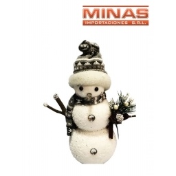 MUECO DE NIEVE PARA NAVIDAD 2 COLORES 25 CM