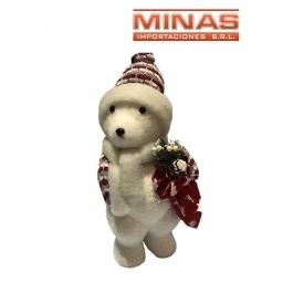 MUECO DE NIEVE PARA NAVIDAD 2 COLORES 38 CM