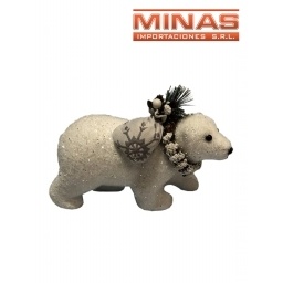 OSO DE NIEVE PARA NAVIDAD 34 CM