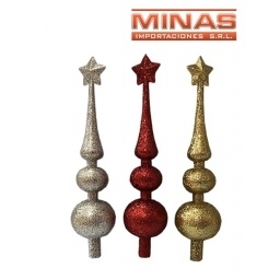 PUNTERO PARA ARBOL X  28 CM, COLORES SURTIDOS.