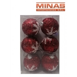 ADORNO PARA NAVIDAD 5 CM 6 PCS