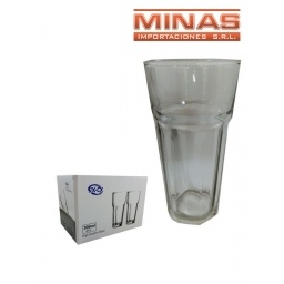 VASO DE VIDRIO ALTO X 6 UND.