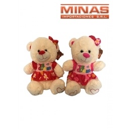 PELUCHE OSO 40 CM TE QUIERO 2 COLORES