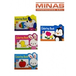 LIBRO PARA PINTAR 4 DISEOS $ 34,90 26X19CM. 8PAG.