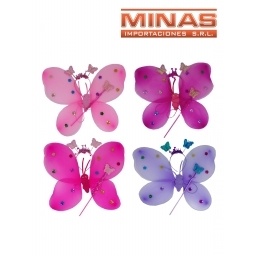 ALITAS DE MARIPOSA + TIARA + VARITA,VARIOS COLORES.