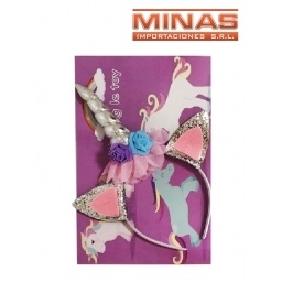 TIARA UNICORNIO CON OREJITAS.