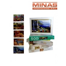 ROMPECABEZAS X 500 PIEZAS,VARIOS DISEOS.