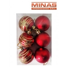ADORNO PARA NAVIDAD 6 PCS 5 CM $14 CU