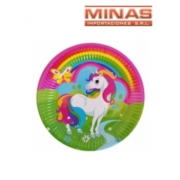 PLATOS PARA CUMPLEAOS 10 PCS 18 CM