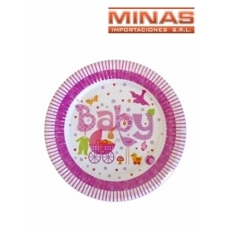 PLATOS PARA BABY SHOWER 10 PCS 18 CM