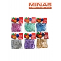 GLOBOS METALIZADOS X 10 PCS. VARIOS COLORES.