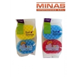 ESPONJA DE BAO, 5 CM DE ALTO X 2 PCS.
