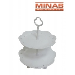 PORTA CUPCAKE DOS NIVELES REDONDO