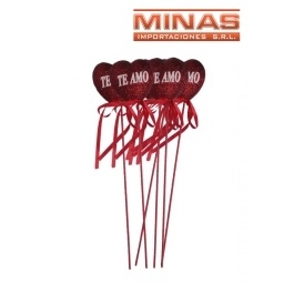 CORAZON TE AMO  6 PCS.