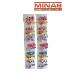 SET DE PINZAS PARA PELO 12 PARES 2 PCS