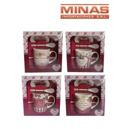 TAZA PARA MAM CUCHARA Y PLATO 4 MODELOS