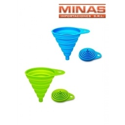 EMBUDO DE SILICONA FLEXIBLE  PLEGABLE PARA COCINA 8 CM