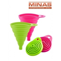 EMBUDO DE SILICONA FLEXIBLE  PLEGABLE PARA COCINA 6 CM