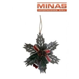 ADORNO DE NAV. COPO DE NIEVE X 15 CM.