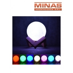 LAMPARA DE LUNA 2 COLORES 10 CM PINTADA A CORRIENTE