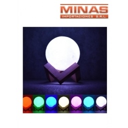 LAMPARA DE LUNA 7 COLORES 15 CM A CORRIENTE