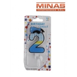 VELA EN FORMA DE NMERO DOS