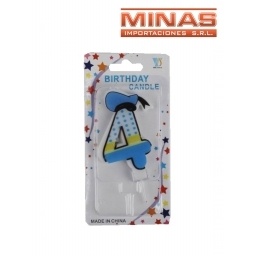 VELA EN FORMA DE NMERO CAUTRO