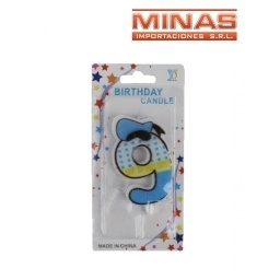 VELA EN FORMA DE NMERO NUEVE