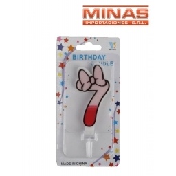 VELA NUMERO 7 PARA NENA.