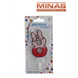 VELA NUMERO 8 PARA NENA.