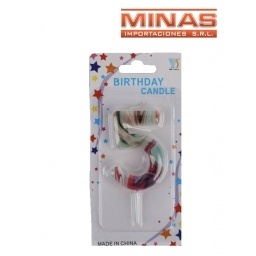 VELA NUMERO 5, MARMOLADA.