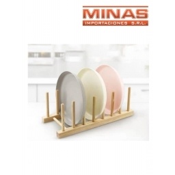 PORTA PLATOS O VASOS,  DE BAMBU DE 28 CM.