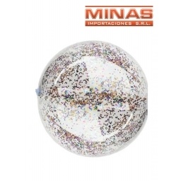 INFLABLE PELOTA X 40 CM, CON BRILLOS.