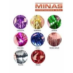 CORTINA DE FIESTA 1 M X 2 M,METALIZADAS.