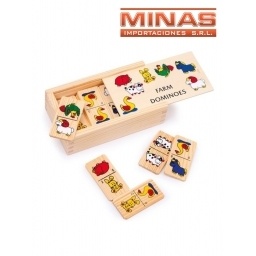 DOMINO DE ANIMALES , DE MADERA.