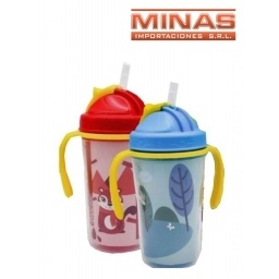 VASO CON SORBITO X 300 ML, ANIMALES.
