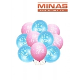 GLOBOS DOS COLORES X 10 PCS