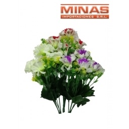 FLOR ARTIFICIAL 5 RAMAS 35 CM X 2 PCS VARIOS COLORES