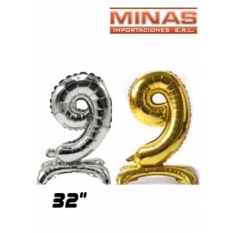 GLOBO CON BASE N 9, 32 PULGADAS.