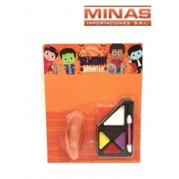 PINTURAS PARA ROSTRO + NARIZ DE BRUJA.