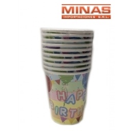 VASOS PARA CUMPLEAOS 10 PCS