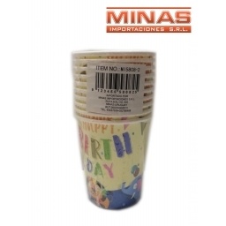 VASOS PARA CUMPLEAOS 10 PCS