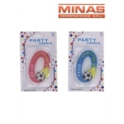 VELAS EN FORMA DE NMEROS CERO