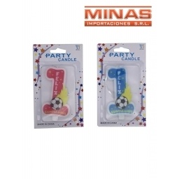 VELAS EN FORMA DE NMEROS UNO