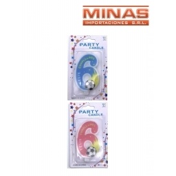 VELAS EN FORMA DE NMEROS SEIS