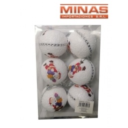 ADORNO PARA NAVIDAD 6 CM 6 PCS